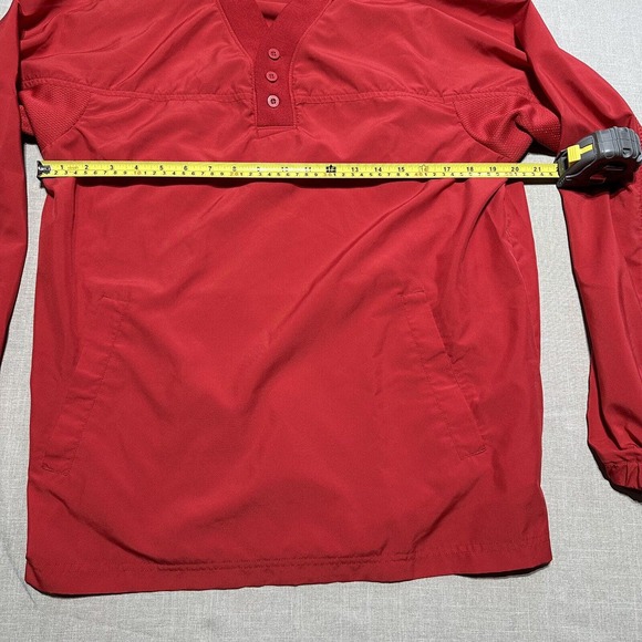 Puma Jacket Men’s S Red 1/4 Windbreaker Pullover 3 Button - Picture 5 of 8